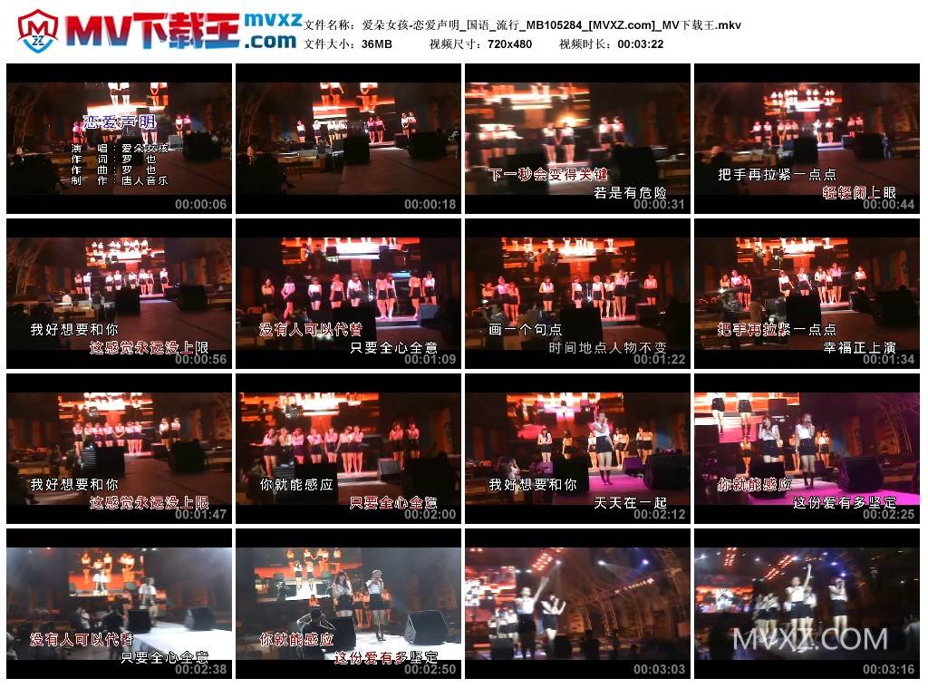 爱朵女孩-恋爱声明_国语_流行_MB105284